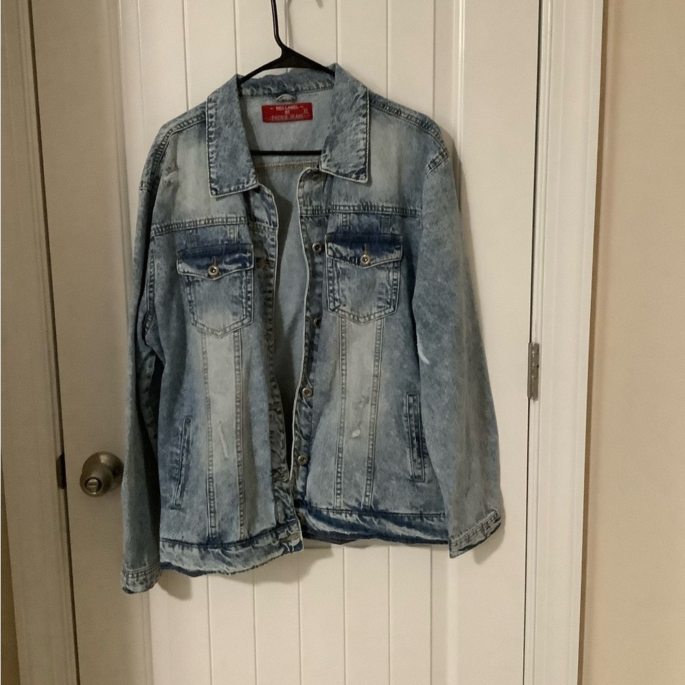 Light Blue Distressed Denim Jacket
